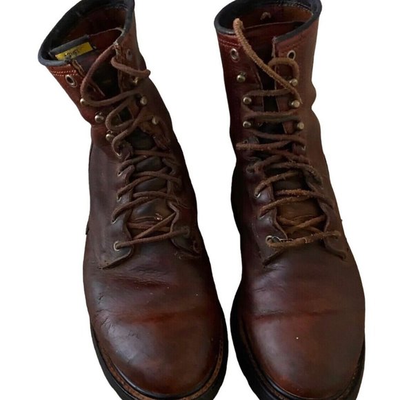 Ariat Cascade Boots Mens 9 D Cowboy Western Roper Brown Leather Lace Up main image 4